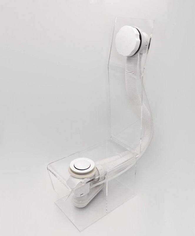 Изображение товара Слив-перелив полуавтомат Vega V55R Гл000026276, 120 см, белый матовый