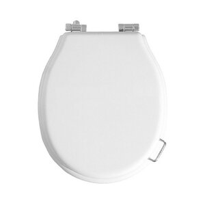 Изображение товара Крышка-сиденье Boheme Vogue 906-W-CR массив бука с микролифтом белое хромированное