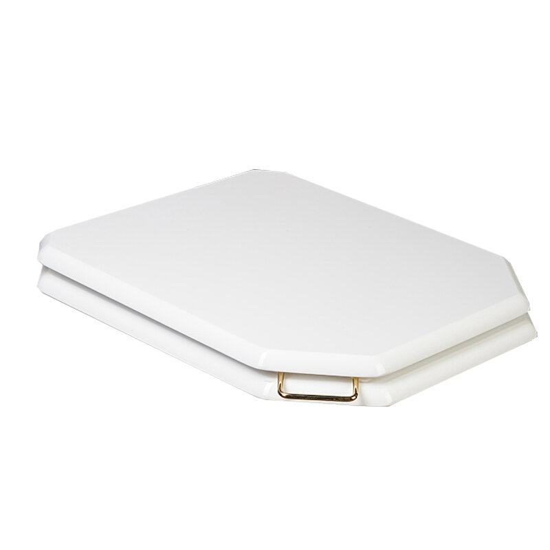 Изображение товара Крышка-сиденье Boheme Vogue 947-G из массива бука с микролифтом белое с золотом