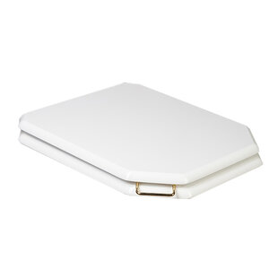 Изображение товара Крышка-сиденье Boheme Vogue 947-G из массива бука с микролифтом белое с золотом