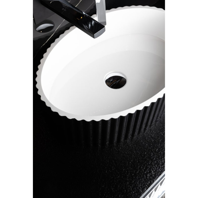 Изображение товара Раковина Boheme Monaco 878-B, 50 см, накладная, цвет белый/черный