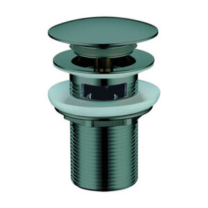 Изображение товара Донный клапан Boheme Uno, с переливом, автомат clik-clack, цвет оружейная сталь глянец, 612/2-SGM