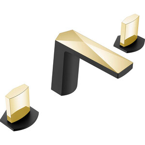 Изображение товара Современный смеситель для раковины Boheme Venturo 150-BG-ICE черный и золото