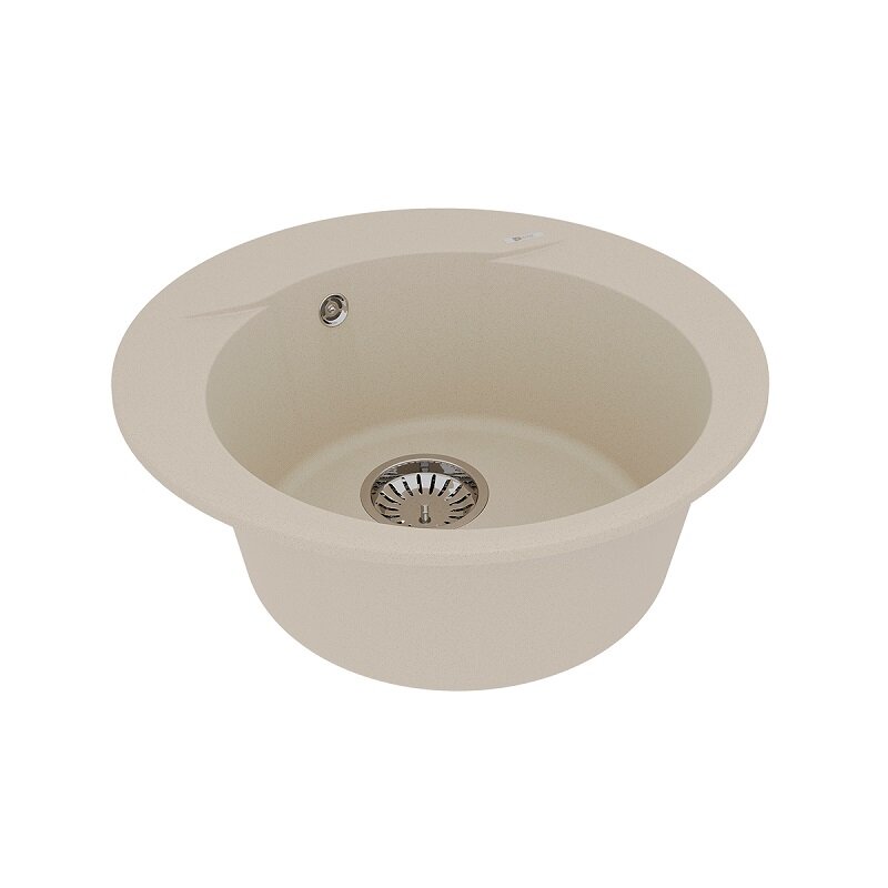 Изображение товара Кухонная мойка Lemark Sula 9910002 из кварцгранита, бежевый цвет, диаметр 50 см