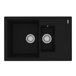 Изображение товара Кухонная мойка Lemark Ramza 76 см кварцгранит антрацит оборачиваемое крыло