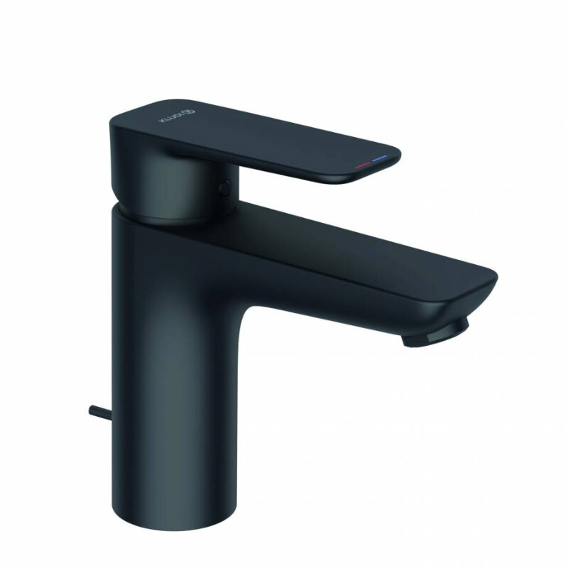 Изображение товара Смеситель для раковины Kludi Pure&Style 402903975 черный матовый с донным клапаном