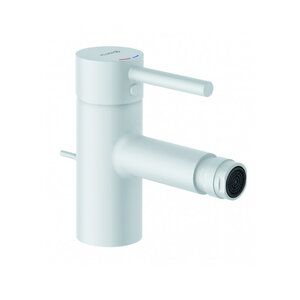 Изображение товара Смеситель для биде Kludi Bozz 385335376 однорычажный белый матовый с донным клапаном