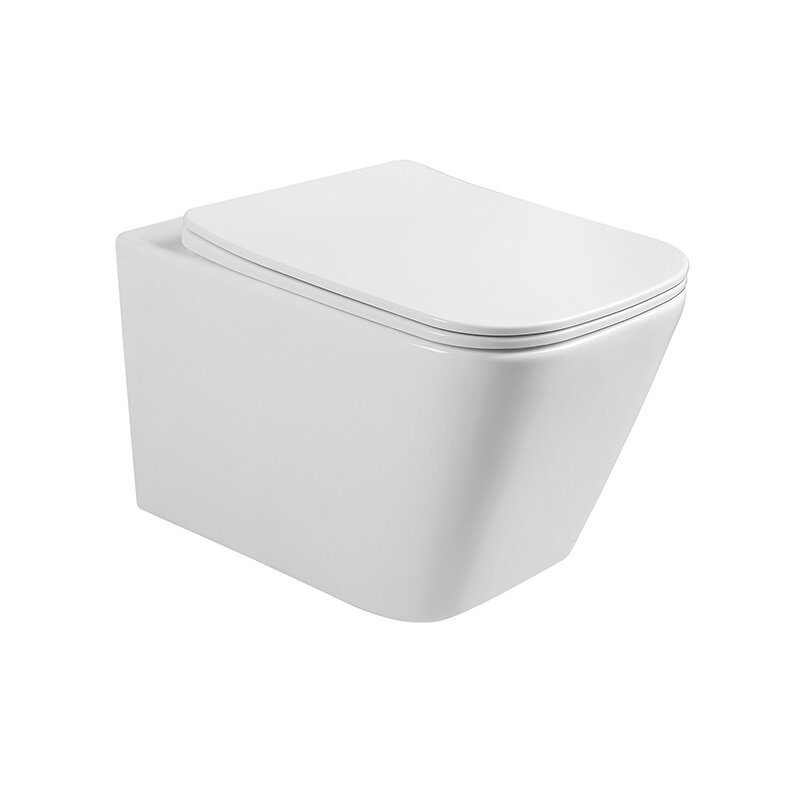 Изображение товара Подвесной безободковый унитаз Charus Torre Blanco EWC700-114W, с сиденьем микролифт, цвет белый