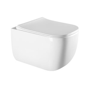 Изображение товара Подвесной безободковый унитаз Charus Torre Blanco EWC700-126W, с сиденьем микролифт, цвет белый