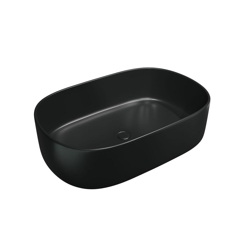 Изображение товара Раковина Charus Tenaro 700-024B накладная овальная черный матовый фаянс