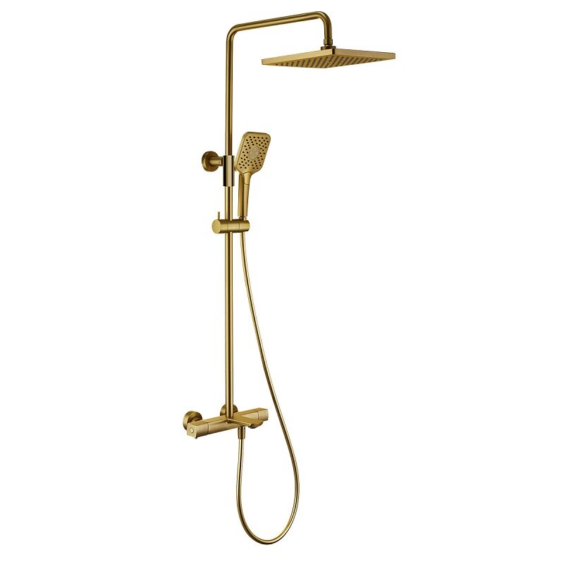 Изображение товара Душевая система Vincea Next VSFS-1N1TBG с термостатом и верхним душем 25x25 см