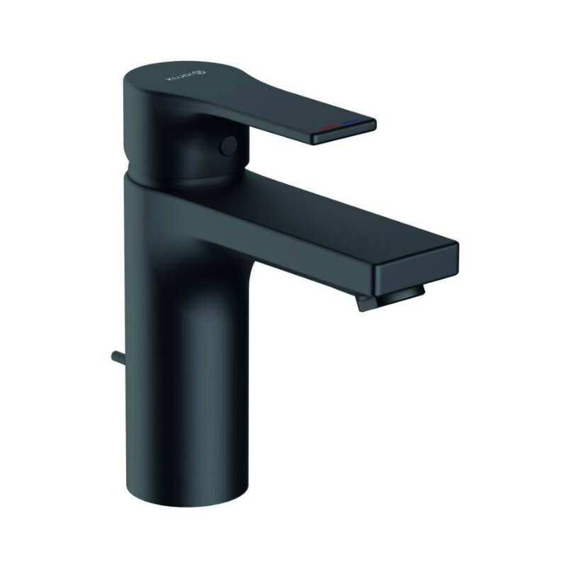 Изображение товара Смеситель Kludi Zenta SL 482903965 для раковины, c донным клапаном, цвет черный матовый