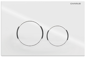 Изображение товара Клавиша Charus Spazio FP.330.11.01, механическая, цвет белый глянцевый, ободки хром