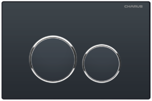 Изображение товара Клавиша Charus Spazio FP.330.DW.01, механическая, цвет черный матовый, ободки хром