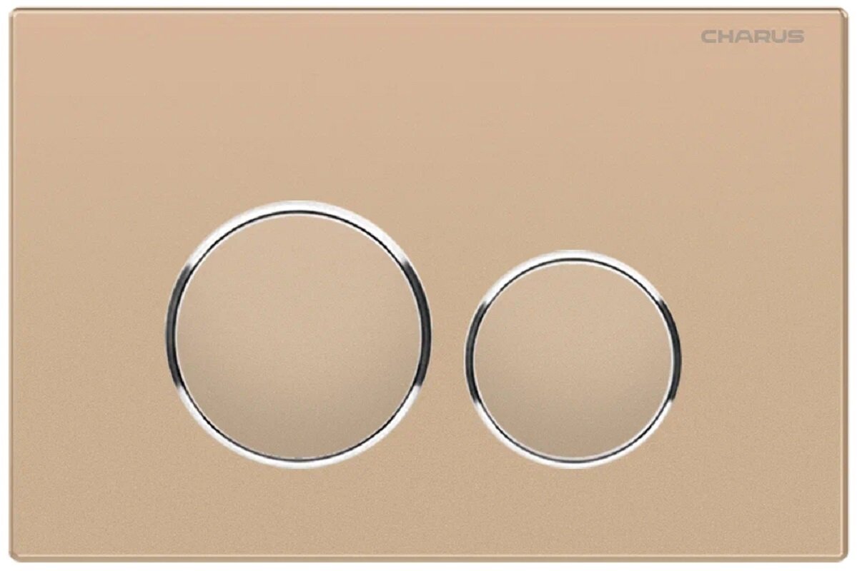 Изображение товара Клавиша Charus Spazio FP.330.51.01, механическая, цвет песок матовый, ободки хром