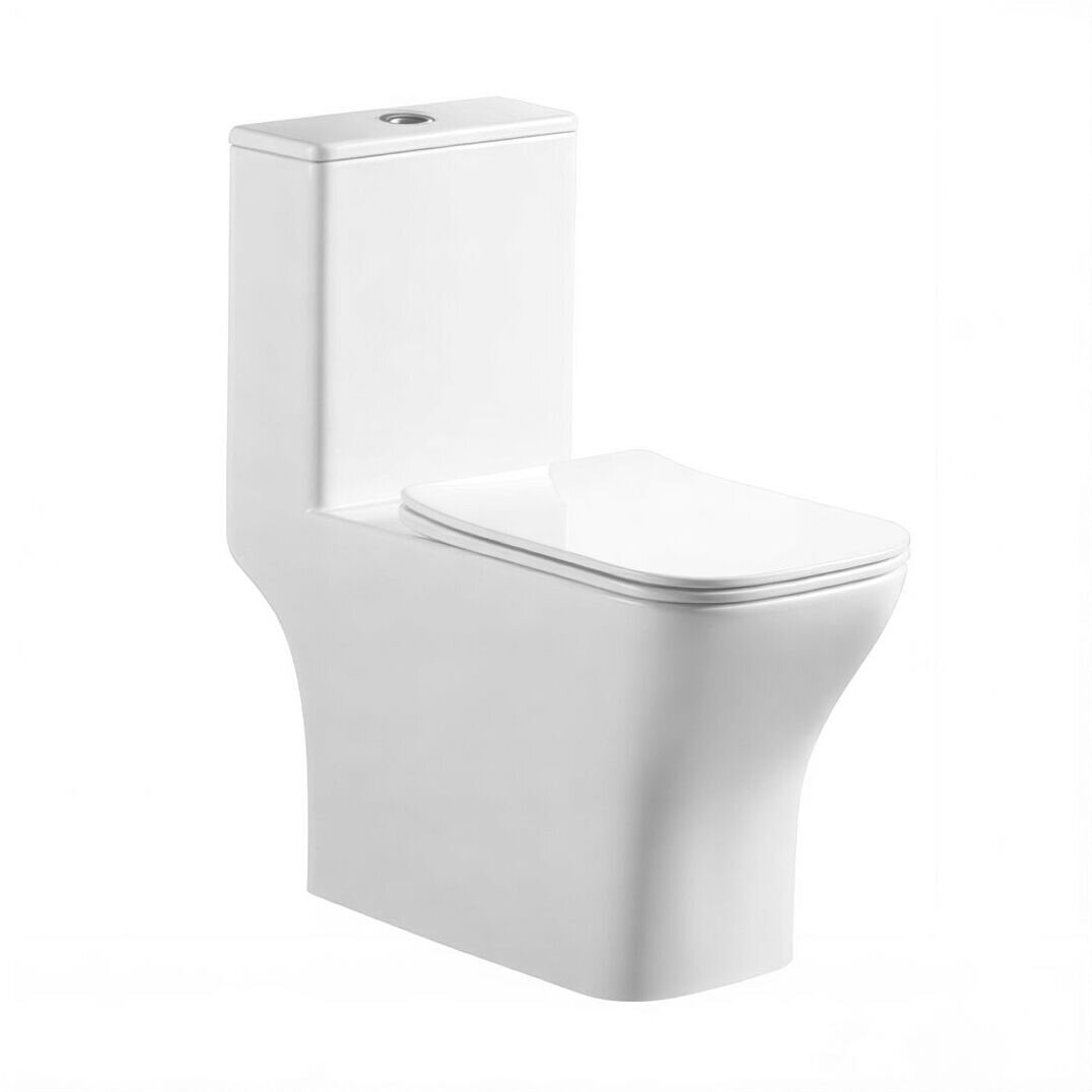 Изображение товара Унитаз моноблок BelBagno Neon BB8617CPR-MN/SC, безободковый, крышка-сиденье soft close, белый
