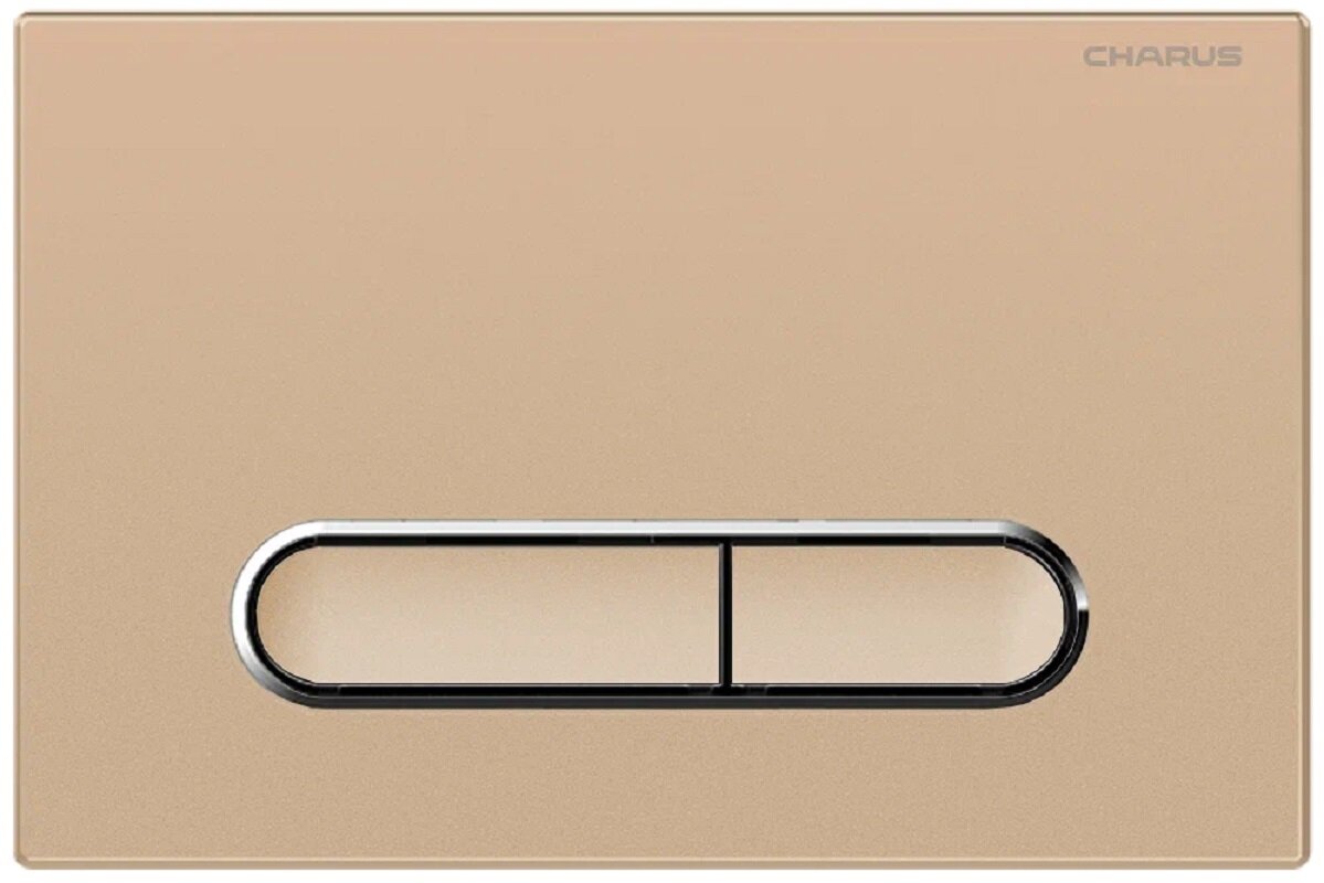 Изображение товара Клавиша Charus Magnus FP.340.51.01 для унитаза, песок матовый с хромом