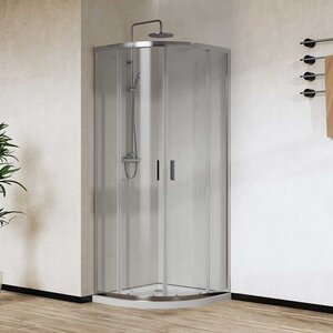 Изображение товара Душевой уголок Vincea City, 90 x 90 см, стекло прозрачное, профиль хром, VSQ-5CT900CL