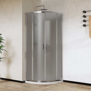 Изображение товара Душевой уголок Vincea City, 80 x 80 см, стекло текстурное, профиль хром, VSQ-5CT800MT