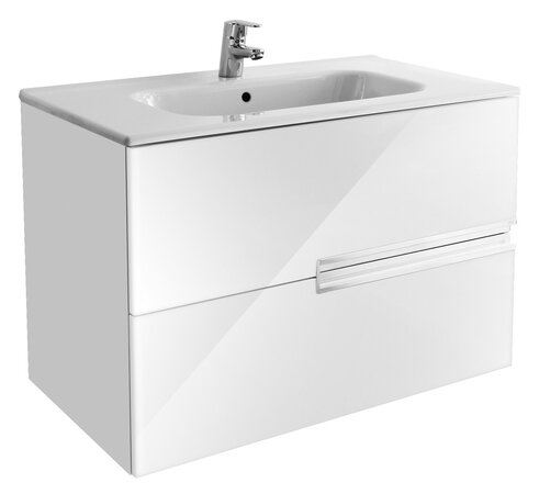 Изображение товара Тумба под раковину Roca Victoria Nord Ice Edition 80 см белый глянец подвесная