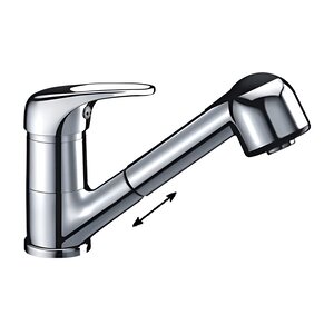 Изображение товара Смеситель WasserKRAFT  6365 для кухни с выдвижным изливом, хром