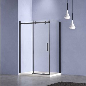 Изображение товара Душевой уголок Vincea Como N, 130 x 80 см, стекло прозрачное, профиль черный, VSR-4CN8013CLB