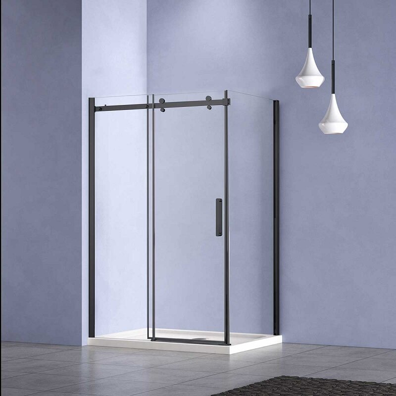Изображение товара Душевой уголок Vincea Como N, 130 x 90 см, стекло прозрачное, профиль черный, VSR-4CN9013CLB