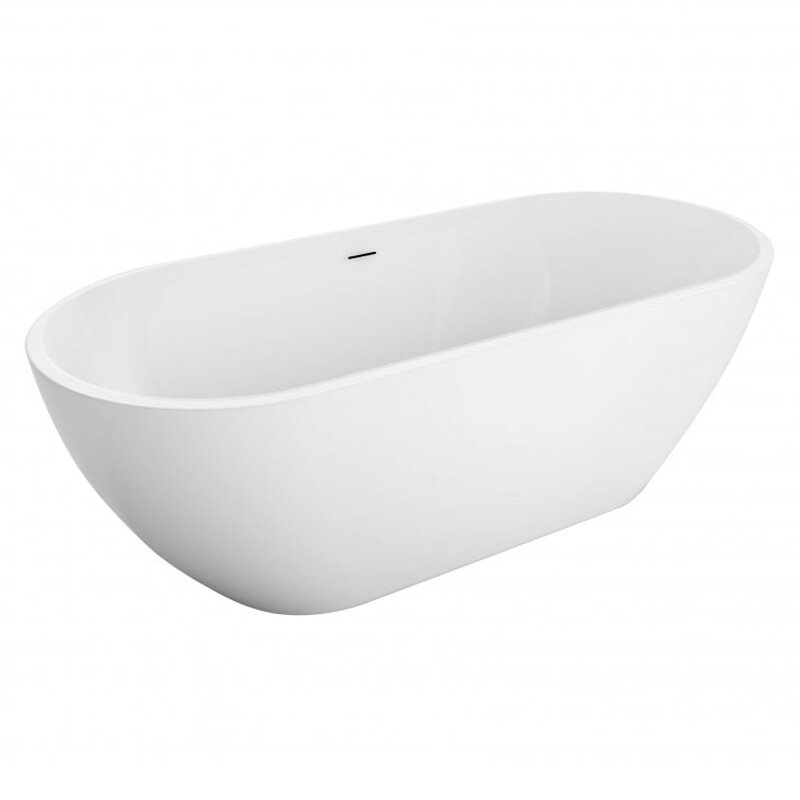 Изображение товара Акриловая отдельно стоящая ванна BelBagno BB701-1400-720-K 140х70 см белая