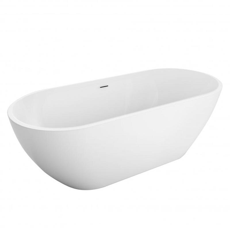 Изображение товара Ванна акриловая BelBagno BB701 150x75 см овальная белая с сливом и переливом