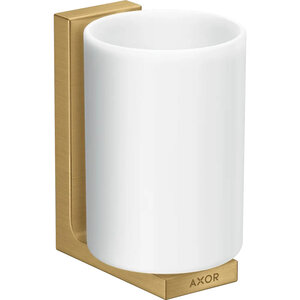 Изображение товара Стакан для зубных щеток Axor Universal Rectangular Accessories, шлифованное золото, 42604250 Изображение товара Стакан для зубных щеток Axor Universal Rectangular Accessories, шлифованное золото, 42604250