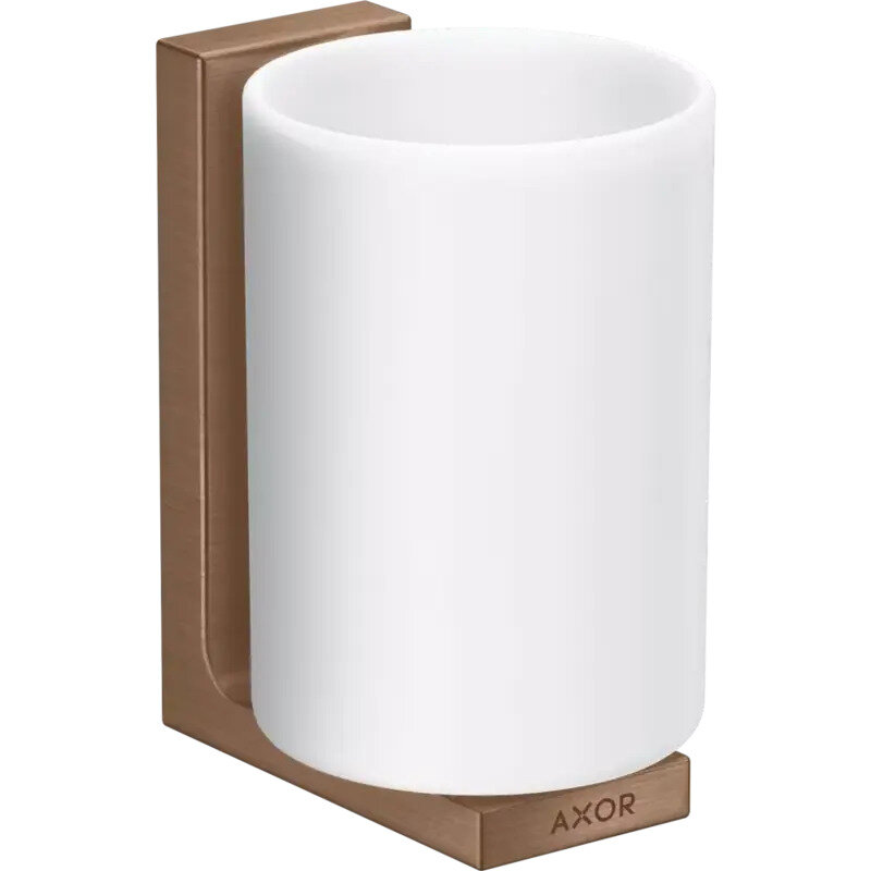 Изображение товара Стакан для зубных щеток Axor Universal Rectangular Accessories, шлифованное красное золото, 42604310 Изображение товара Стакан для зубных щеток Axor Universal Rectangular Accessories, шлифованное красное золото, 42604310