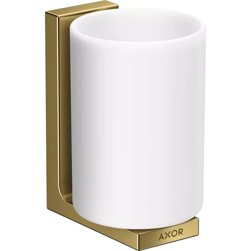 Изображение товара Стакан для зубных щеток Axor Universal Rectangular Accessories, полированное золото, 42604990 Изображение товара Стакан для зубных щеток Axor Universal Rectangular Accessories, полированное золото, 42604990