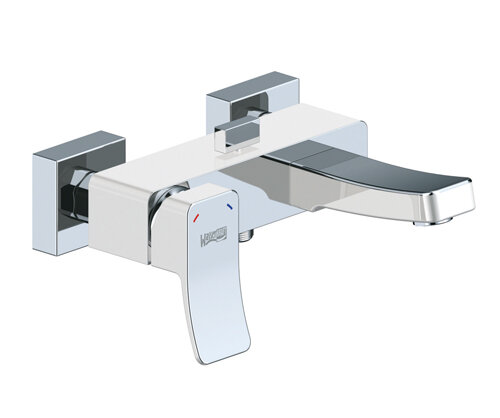 Изображение товара Смеситель WasserKRAFT ALLER 1061W для ванны и душа с коротким изливом белый хром