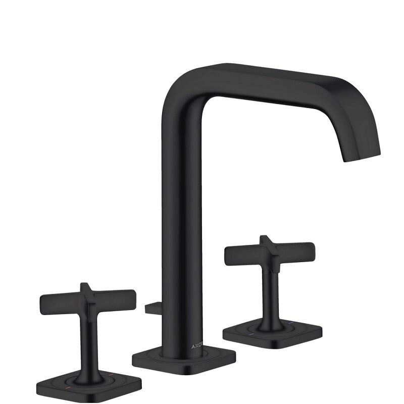 Изображение товара Смеситель для раковины Axor Citterio E 36108670 черный матовый с донным клапаном