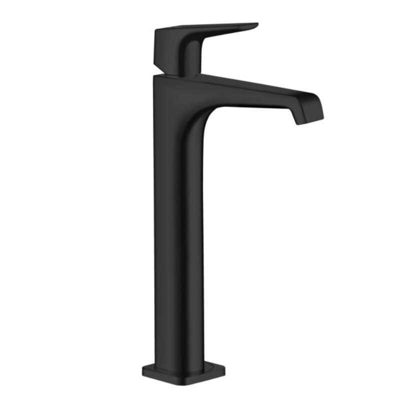 Изображение товара Смеситель для раковины Axor Citterio E 36113670 черный матовый с сливным устройством