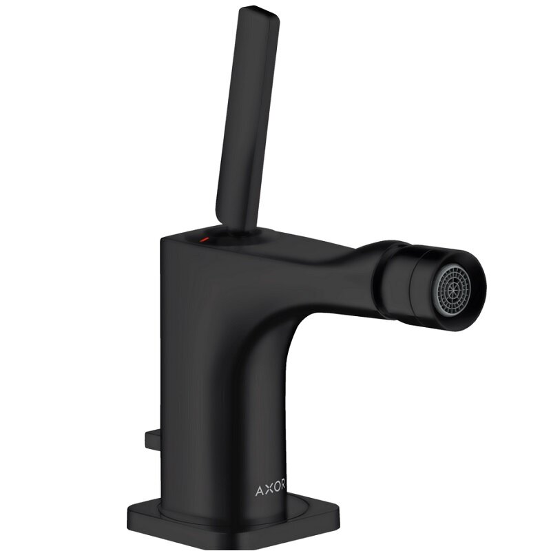 Изображение товара Смеситель для биде Axor Citterio E, 36120670, с донным клапаном, черный матовый