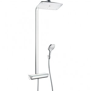 Изображение товара Душевая система Hansgrohe Raindance E 27112400 Showerpipe 360 1jet термостатическая хром белое стек Изображение товара Душевая система Hansgrohe Raindance E 27112400 Showerpipe 360 1jet термостатическая хром белое стек