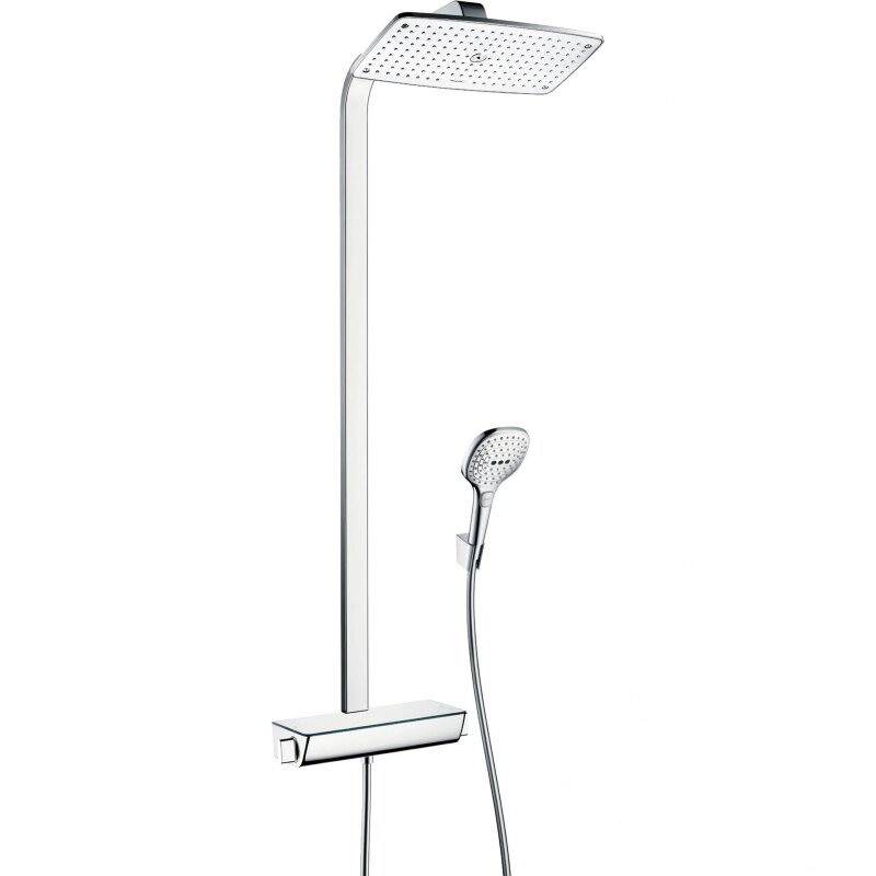 Изображение товара Душевая система Hansgrohe Raindance E 27112400 Showerpipe 360 1jet, термостатическая, белый/хром