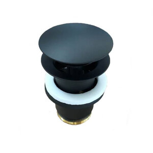 Изображение товара Донный клапан Kludi для раковины с переливом черный матовый 1042639-00