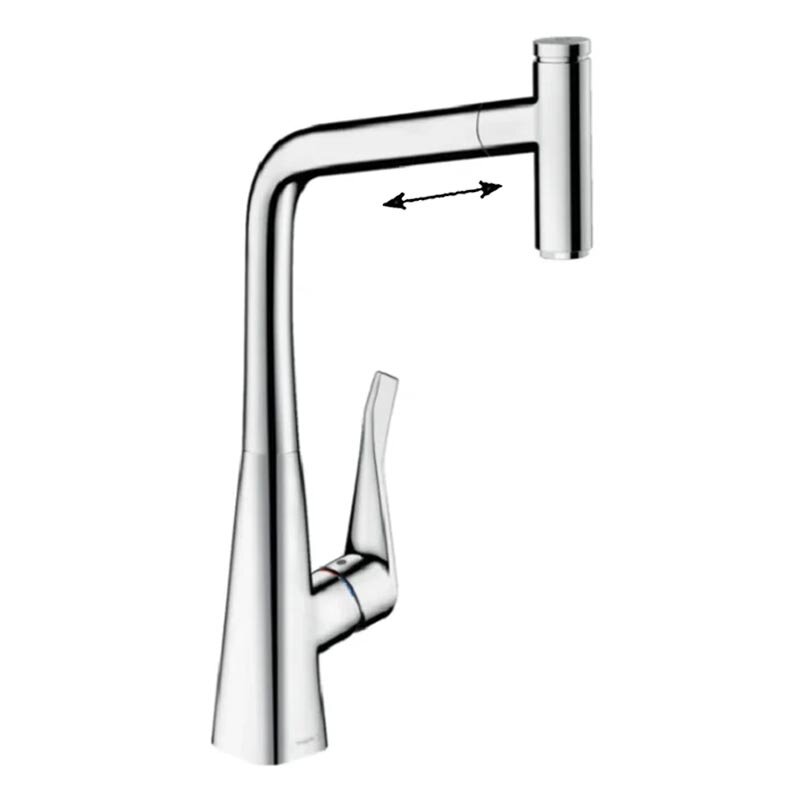 Изображение товара Смеситель для кухонной мойки Hansgrohe Select 14786000 с вытяжным изливом хром