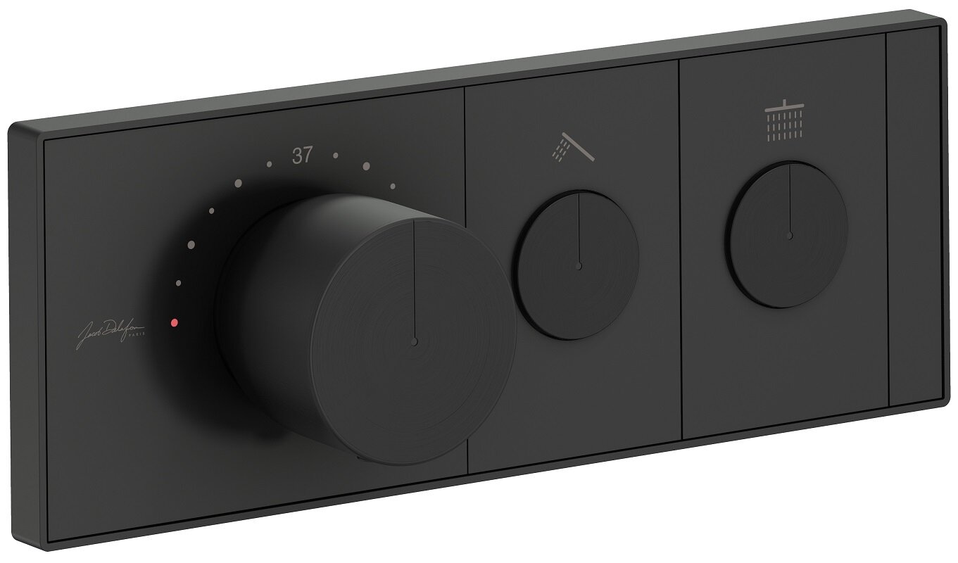 Изображение товара Смеситель для душа Jacob Delafon Grands Boulevards E26346-9-BL, термостатический, черный матовый