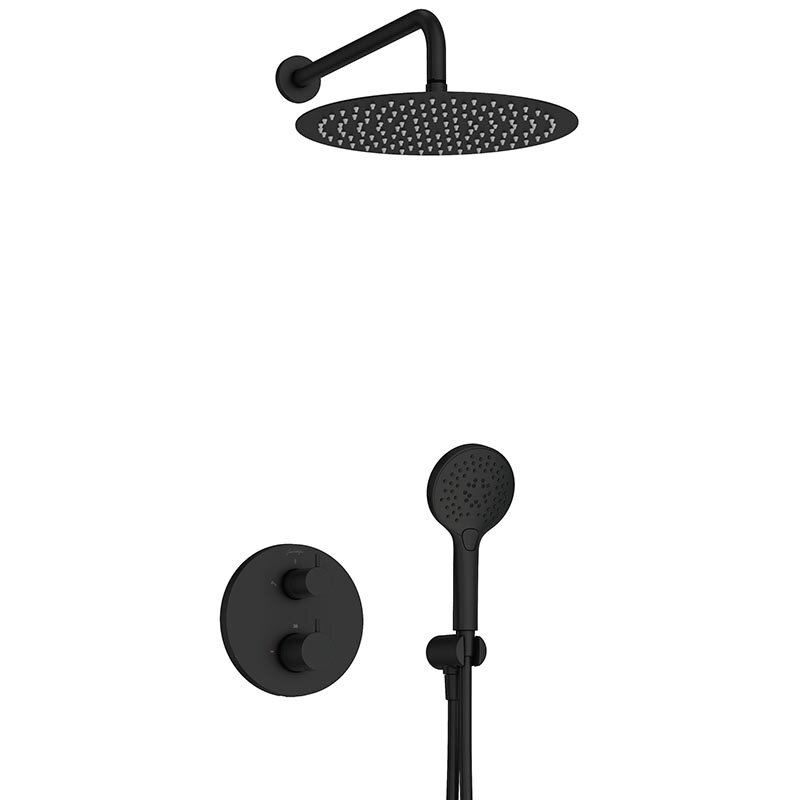 Изображение товара Душевая система Jacob Delafon Metro термостатическая, черный матовый, 30 см