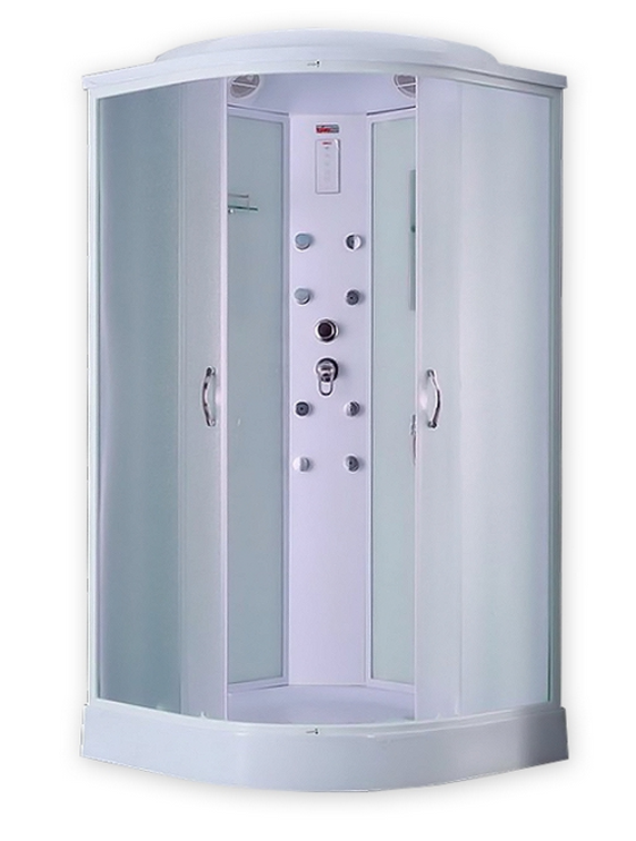 Изображение товара Душевая кабина Timo TE-0709 Eco 90x90 см гидромассаж тропический душ белый финляндия