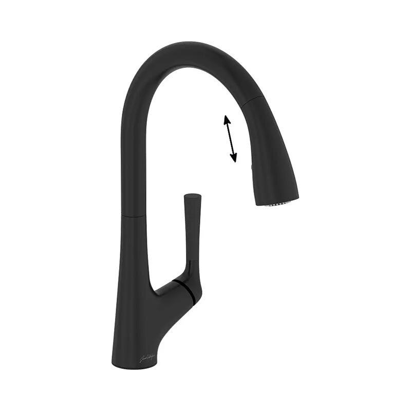 Изображение товара Смеситель Jacob Delafon Malleco черный матовый с выдвижным изливом