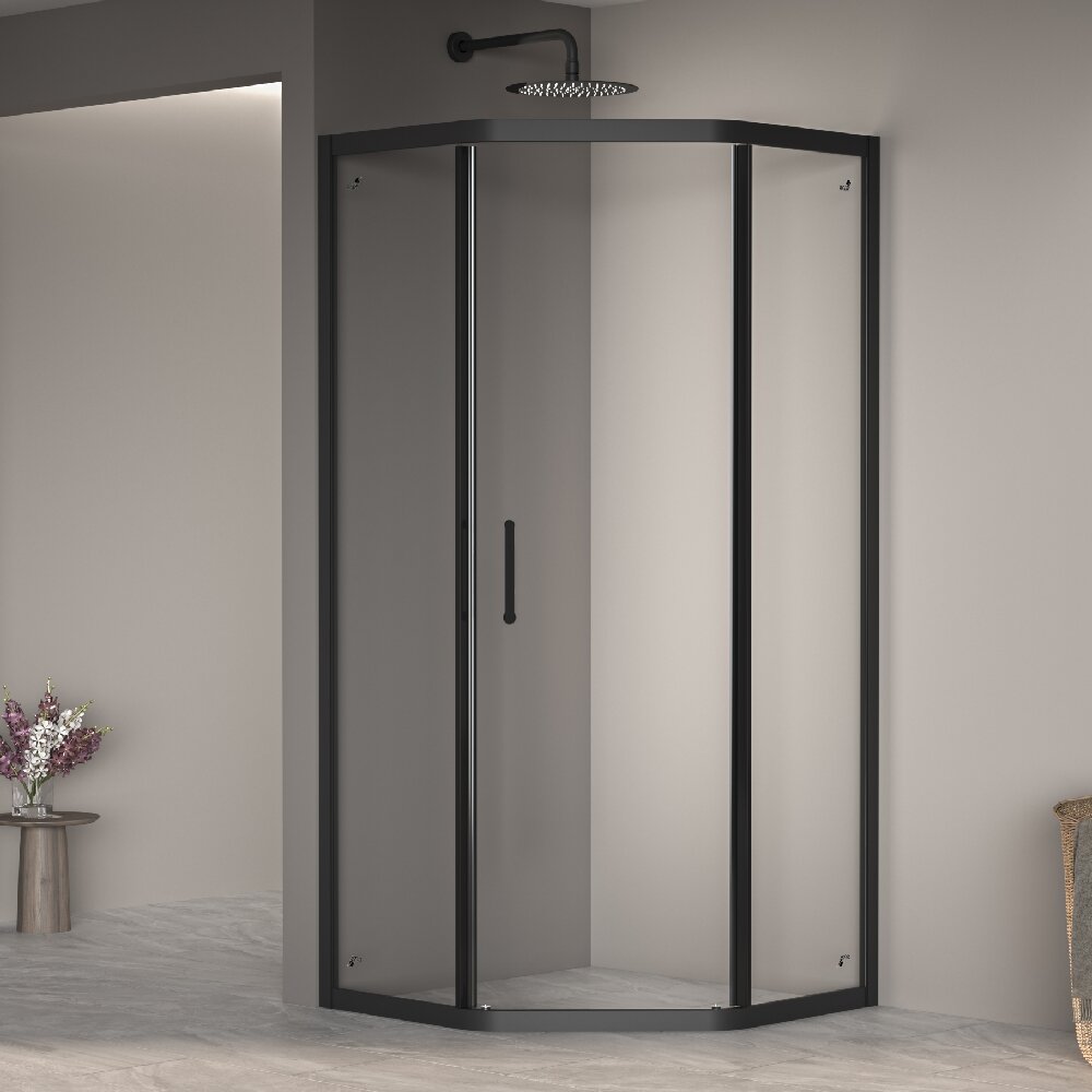 Изображение товара Душевой уголок RGW PA-86B 90x90 см раздвижные двери черное стекло Германия
