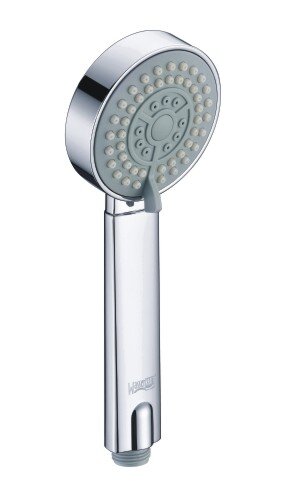 Изображение товара Душевая лейка WasserKRAFT A035, 3 режима, хром, 8.5 см, Германия