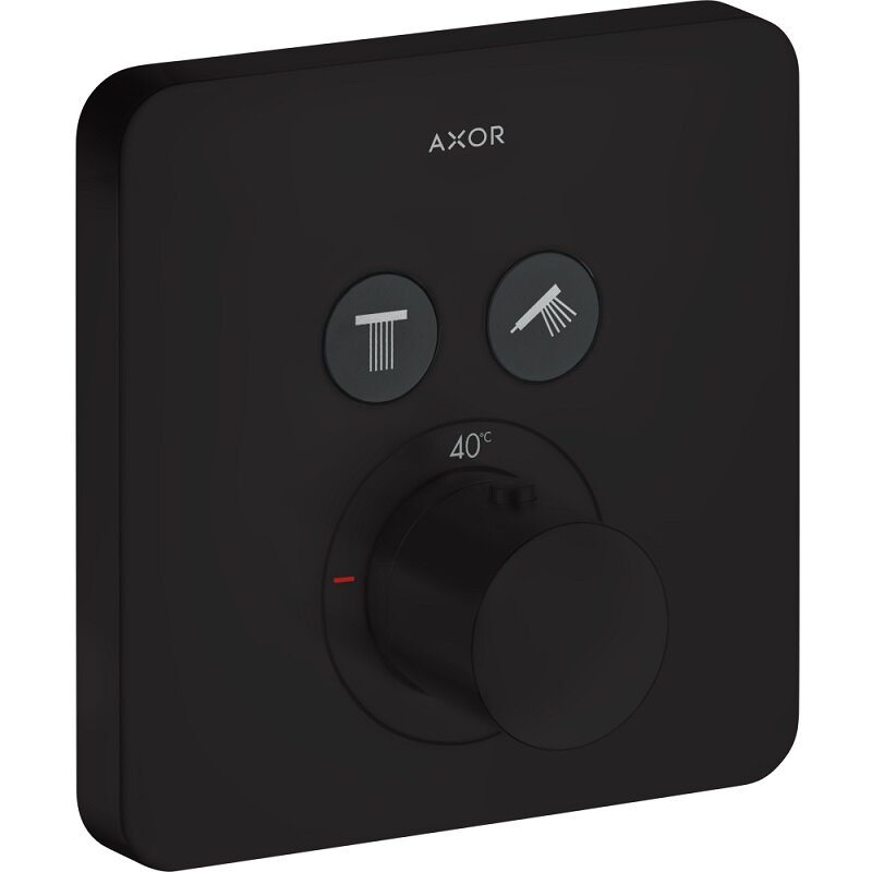 Изображение товара Смеситель Axor ShowerSolutions 36707670 термостатический черный матовый Изображение товара Смеситель Axor ShowerSolutions 36707670 термостатический черный матовый