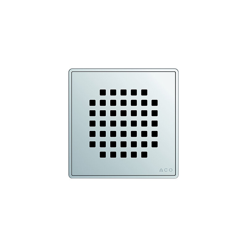 Изображение товара Решетка Aco ShowerPoint для трапа, 15 x 15 см, квадратная, цвет нержавеющая сталь, 5141.08.22