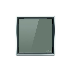 Изображение товара Решетка Aco ShowerPoint для трапа, 15 x 15 см, квадратная, серое стекло, 5141.38.03