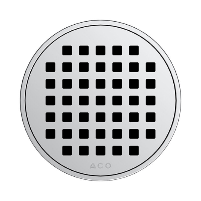 Изображение товара Решетка Aco ShowerPoint для трапа, 15 x 15 см, круглая, цвет нержавеющая сталь, 5141.25.22